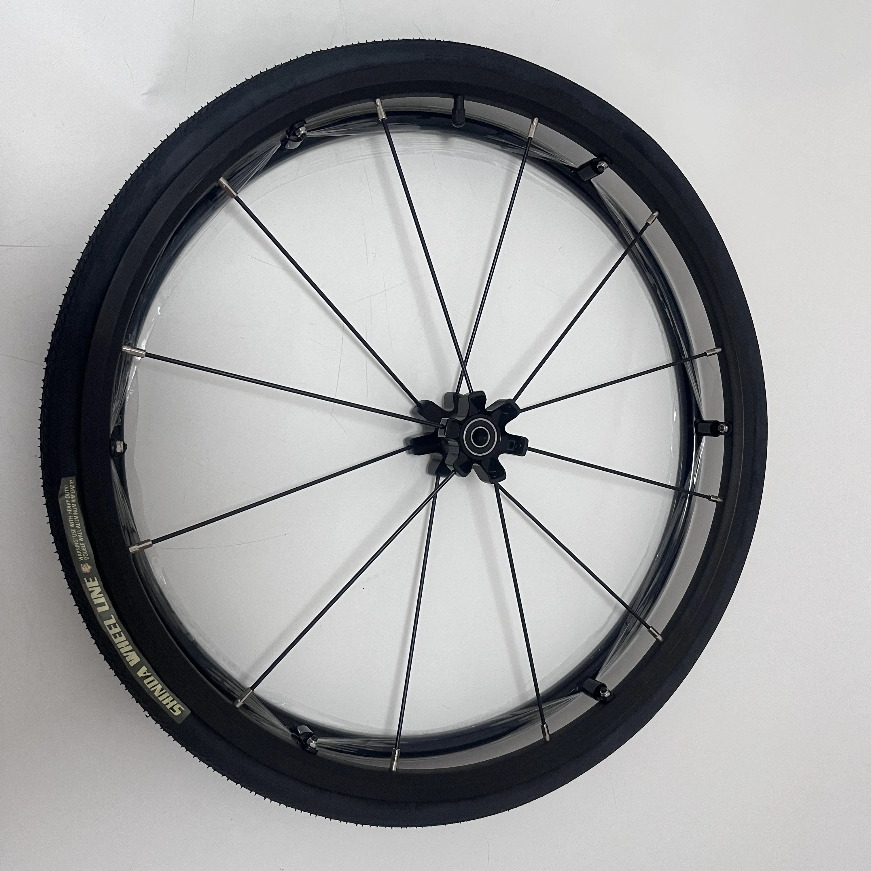 1 pair of 24 inch sports wheelchairs with black large wheels, 24 &times; 1 anti slip inflatable wheels, aluminum alloy and rub