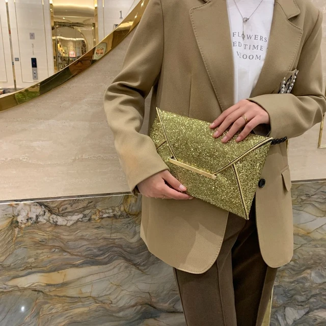 Woven Pattern Envelope Handbag Elegant Evening Clutch Purse - Temu