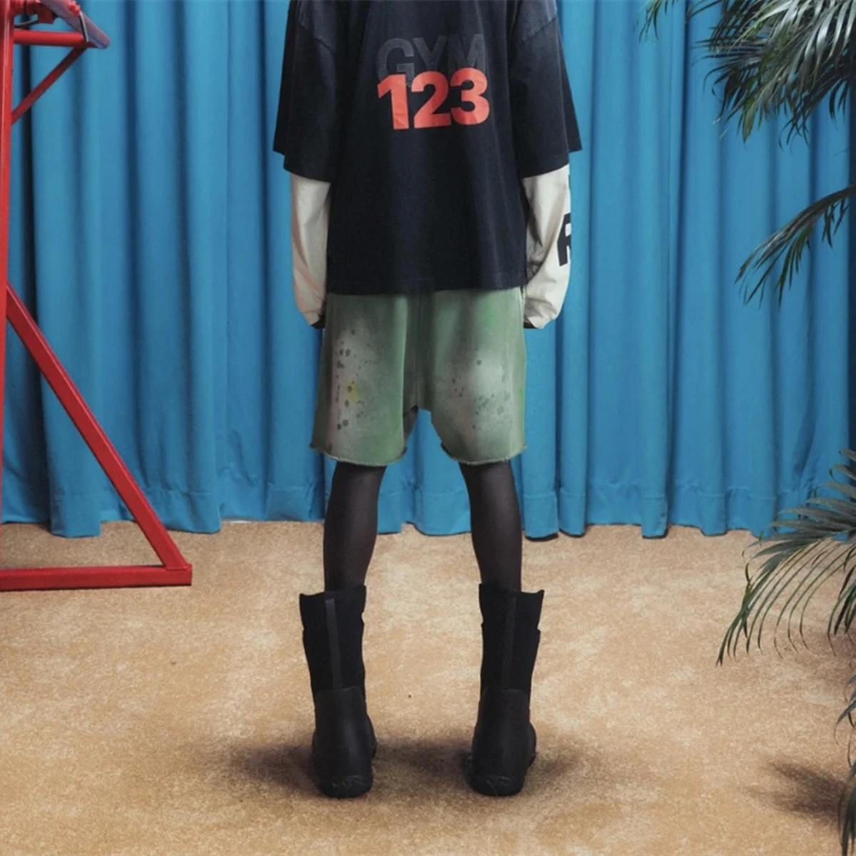 Cooocoll Fashion RRR123 Drawstring Sport Cotton Pants Vintage Washed Old Loose Casual Best quality 1:1 Gym Shorts For Men