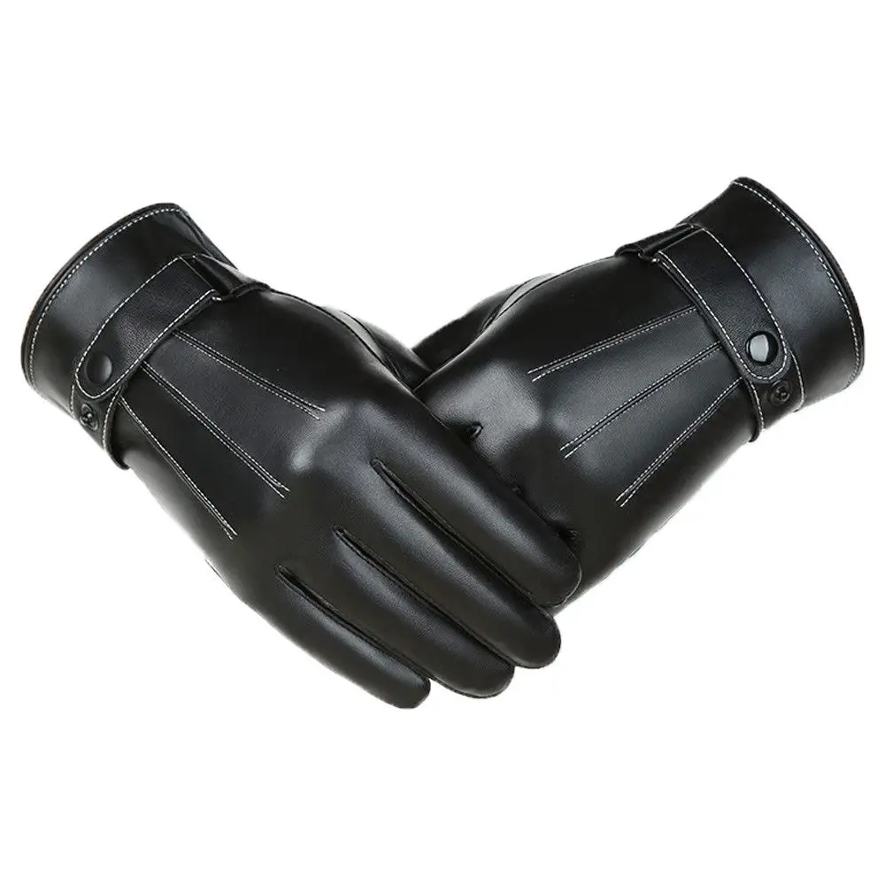 Guanti In Pelle Uomo Invernali Guanti Da Uomo In Vera Pelle Marrone, Super Morbidi, Completamente Foderati In Pile - Guida E Quotidiano Guanti Invernali Classici Unisex - Foto 11