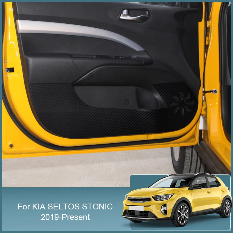 4PCSForKIASeltosSP2StonicYB20192025CarDoorAntiKickPad