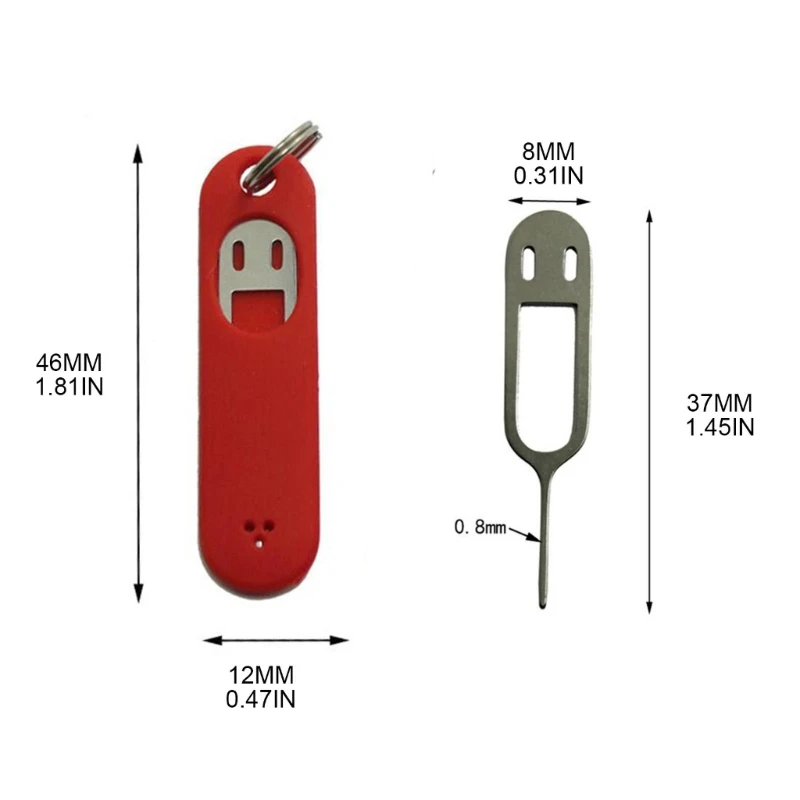 DXAB Universal SIM Card Remover SIM Card Tray Opening Tool Eject Pins Needle Opener Ejector with Silicone Protective Sleeve
