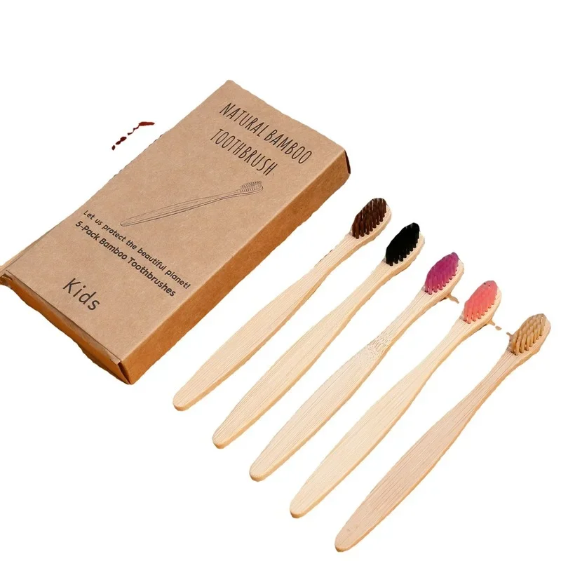 

10PCS Colorful Toothbrush Natural Bamboo Tooth Brush Set Soft Bristle Charcoal Teeth Eco Bamboo Toothbrushes Dental Oral Care