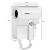 110V/220V Wall Mounted Hair Dryer 1300W Hotel Bathroom Hair Dryers Constant Temperature Dryer with Holder Base US/EU/UK/AU Plug 6