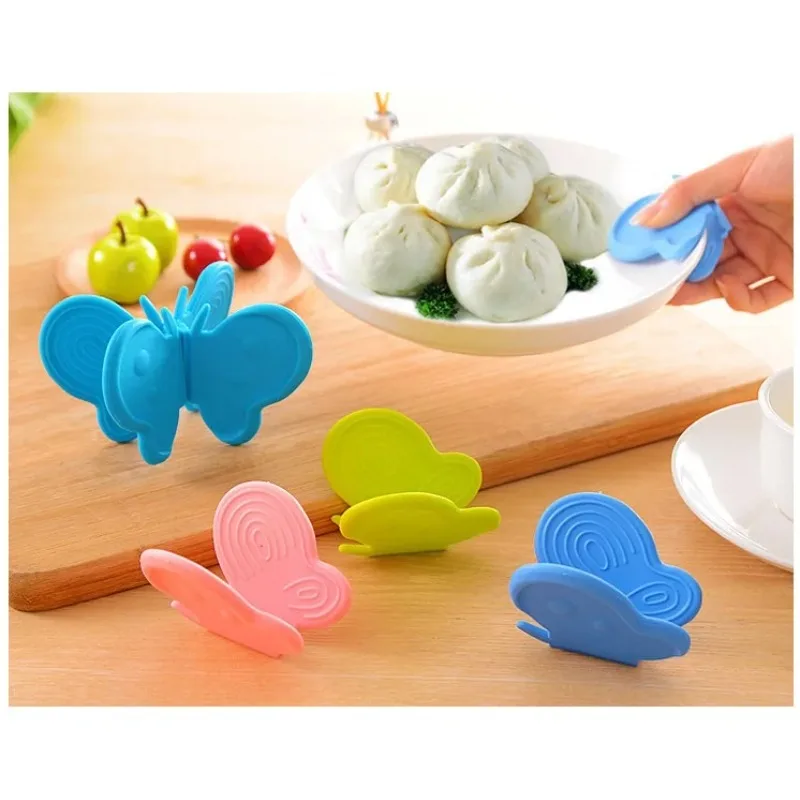 2pcs/lot Silicone Oven Mitts Heat Resistant Pot Holder Kitchen BBQ Grilling Microwave Baking Tools