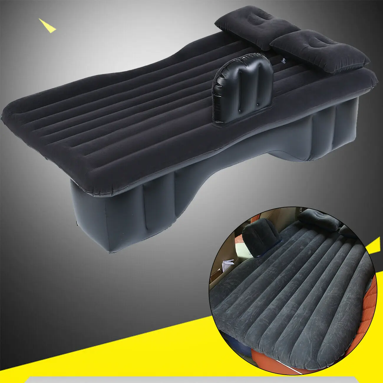 Samger Car Inflatable Bed Car Travel Bed Air Mattress Back Seat With Electric Pump For Rest Sleep Camping Auto Accessories New