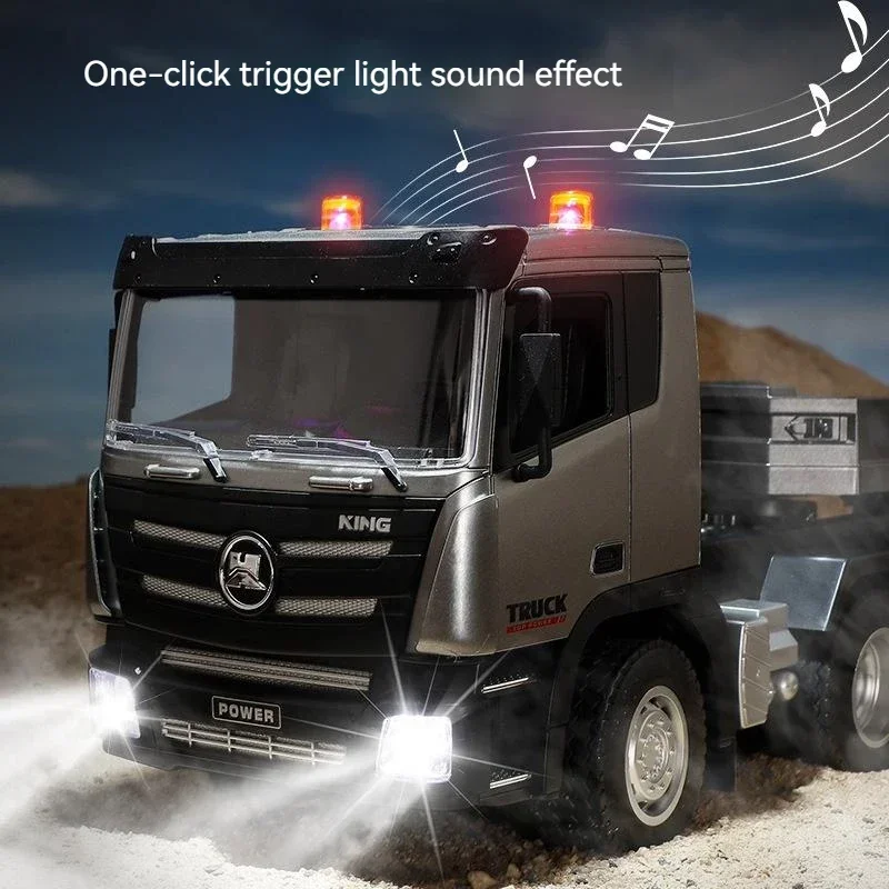 Huina 1318 1:24 Rc Trailer Truck Tractor 2.4g Remote Control Construction Radio Control Flatbed Rc Car Toys For Boys Kids Gifts 5