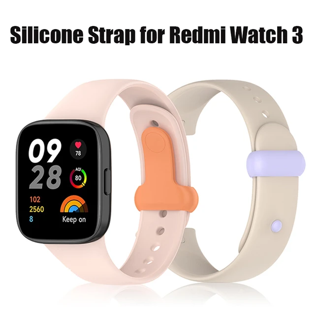 Correa de silicona para reloj inteligente, pulsera deportiva de repuesto  para Xiaomi Redmi Watch 3 - AliExpress