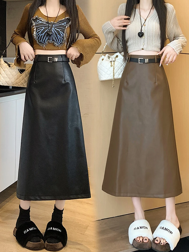 

Элегантная модная юбка из искусственной кожи PU, Женская Клубная одежда, Женская офисная юбка с высокой талией, облегающая юбка, модель F84