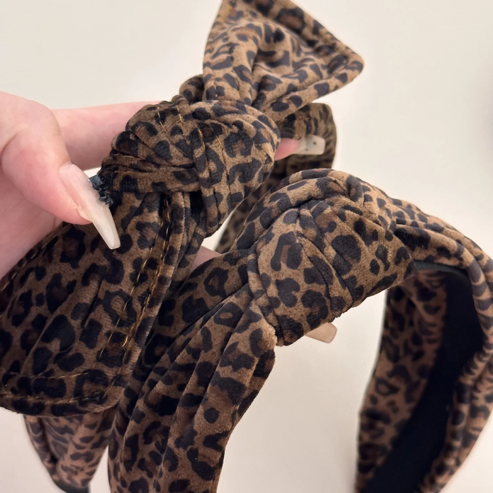 Leopard print headband for women girl hair accessories band bow vintage Hoops popular makeup kpop rollers washing fashion new in