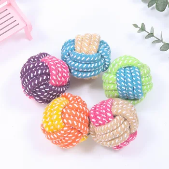 Interactive Cotton Rope Mini Dog Toy Balls