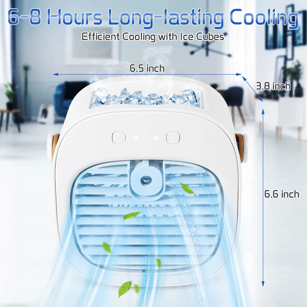 Portable Air Conditioner Rechargeable Mini Air Conditioners Personal Air Conditioning Cordless Air Cooler Fan For Room Camping 5