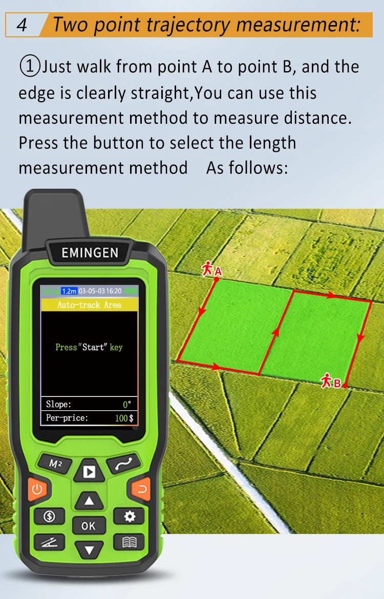 Heipoe EM90 HIGH PREGISION Handheld GPS Land surveying instruments Multi functio