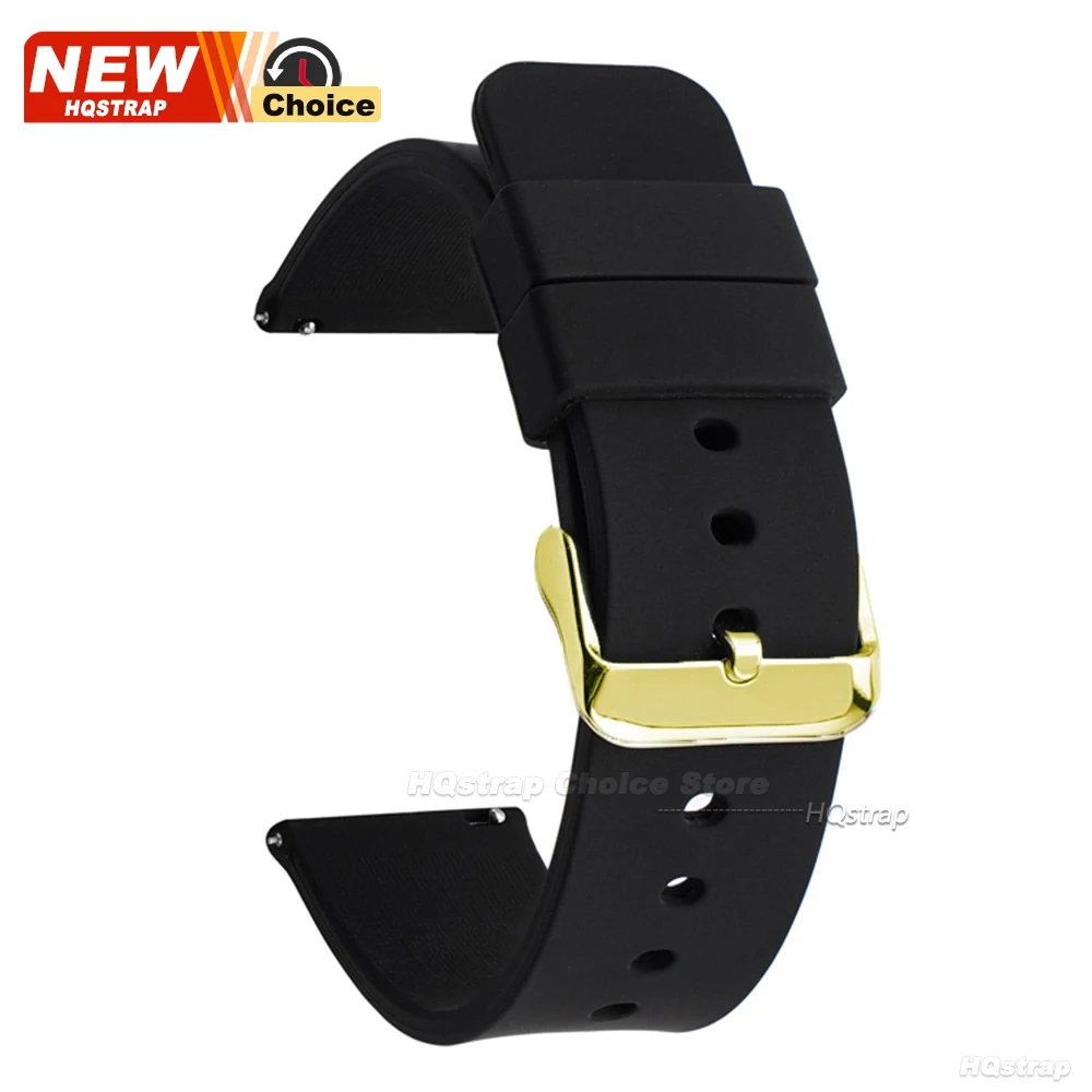 Gold Colorful Silicone Strap Universal Waterproof Wristband