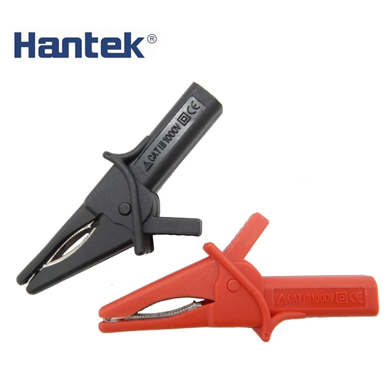Automotive Oscilloscope Accessories Crocodile Clamp Test Head Red and Black 1 Pair 4mm Tail Plu Hantek HT18A