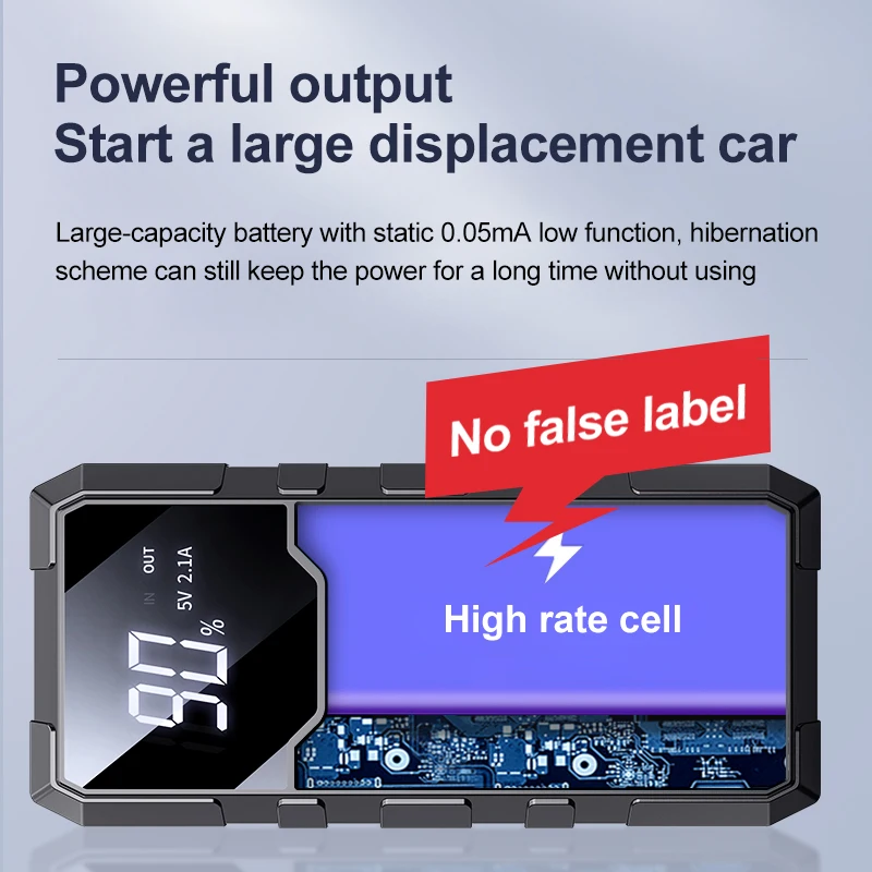 18800mAh Car Jump Starter Power Bank Portable Car Battery Booster Charger 12V Starting Device Petrol Diesel Gasoline Starter