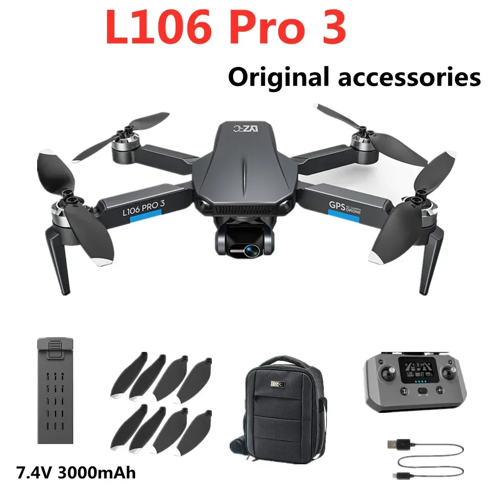 L106 Pro 3 Дрон оригинальные аксессуары 7,4 в 3000 мАч батарея/лопасть пропеллера/USB линия/для L106 Pro 3 Дрон запасные части
