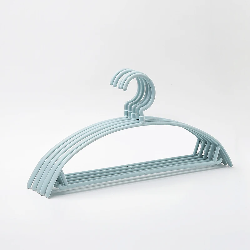 10PCS Plastic Hanger Wide Shoulder Clothes Hanger 42CM Length Simple Style Storage Using Black White PP Coat Round Hanger 5