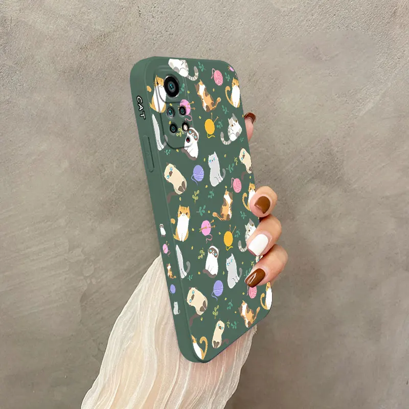 Charming Cat Pattern Phone Case - Stylish and Durable Cover