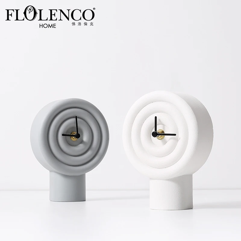 

New Simple Luxury Nordic Style Clock Desk & Table Digital Alarm Marble Clock For Home Decor