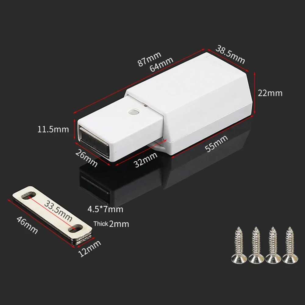 Magnetic cabinet catches for door stop