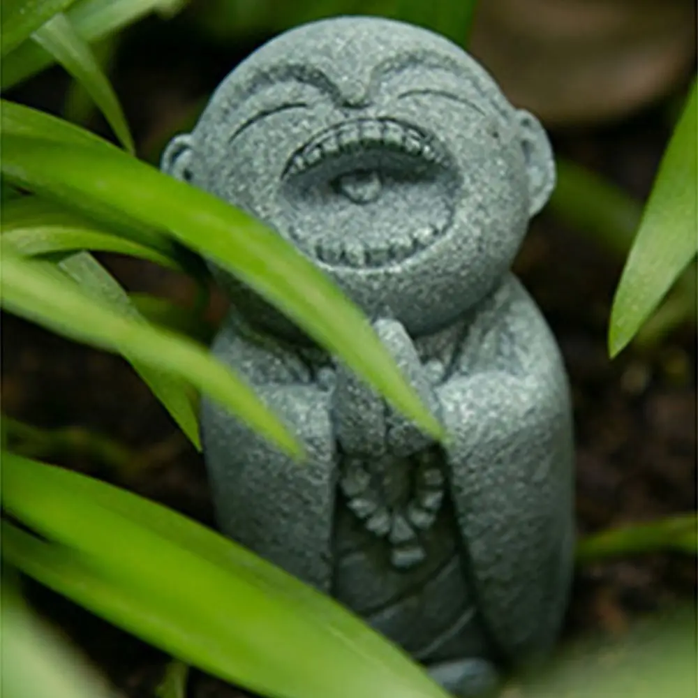 Garden Decoration Buddha Stone Statue Little Buddhist Monks 5