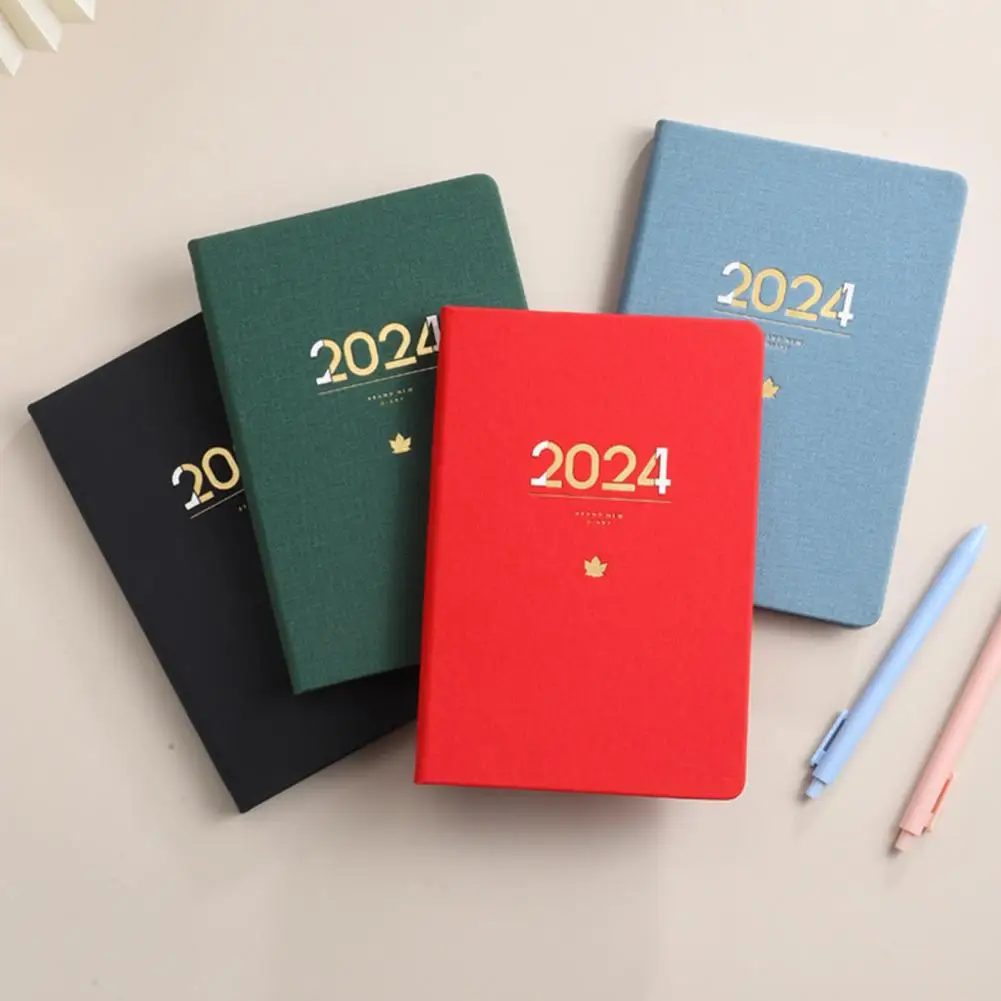 

A5 Agenda 2024 Monthly Planner Faux Leather Cover 12 Months Calendar Notebook 155 Sheets Wire Binding Monthly Tabs Agenda Book