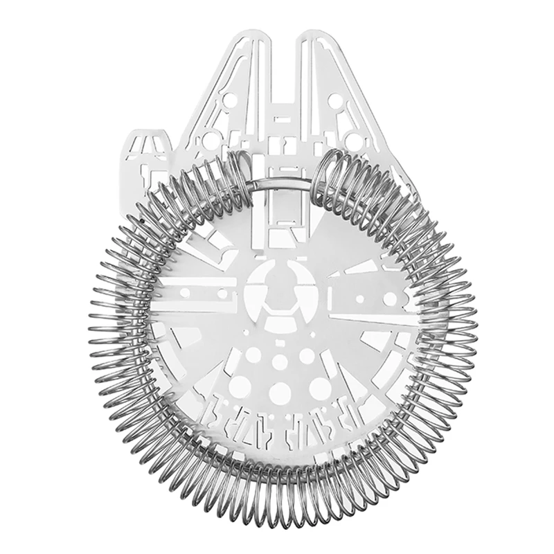 Cocktail Shaker Strainer Hawthorne Strainer Ghost/Star Ship Stainless Steel
