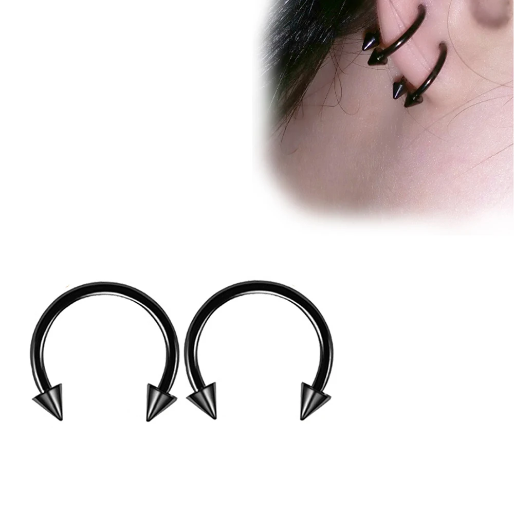 1/5/Pack Stainless Steel Septum Piercing Nose Ring Cartilage Horseshoe Earrings For Women Men Body Jewelry Punk Accessories 5