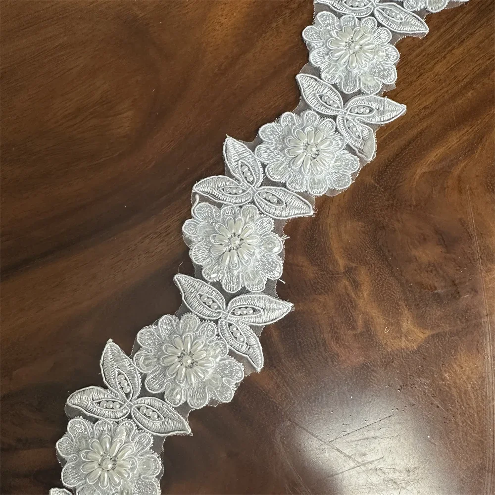 Adorno de encaje de lentejuelas con cuentas de 1 yarda para manualidades  para vestidos de noche - AliExpress, image size:1000x1000