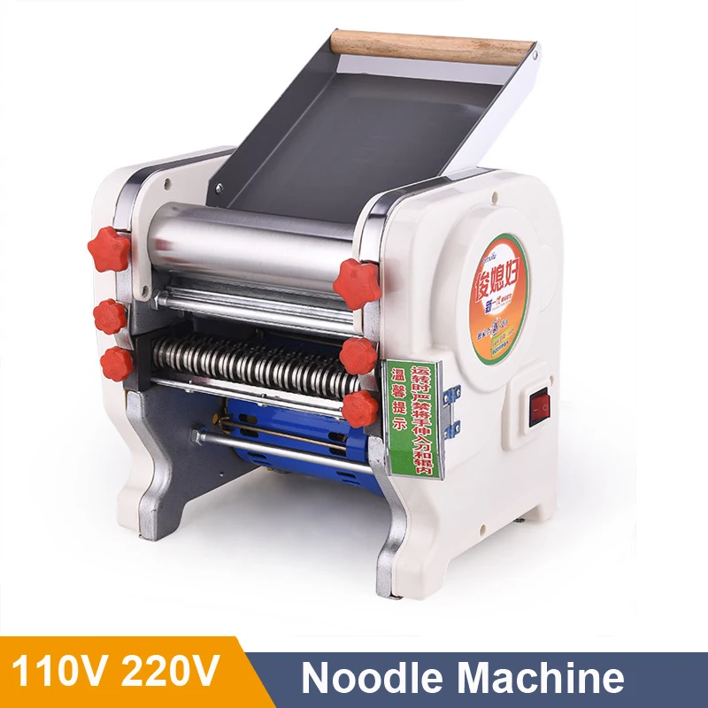 110V 220V Commercial 200mm Roller Width Noodle Maker Dough Roller Presser Machine Electric Commercial Fresh Pasta Noodle Maker