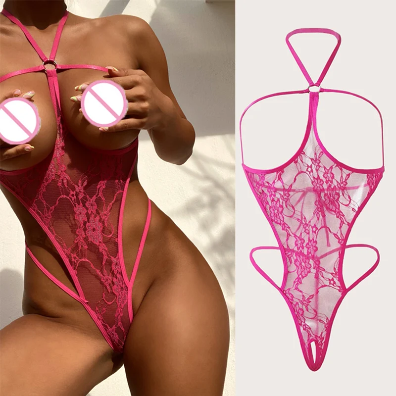 

Боди женское открытое с V-образным вырезом и цветочным принтом