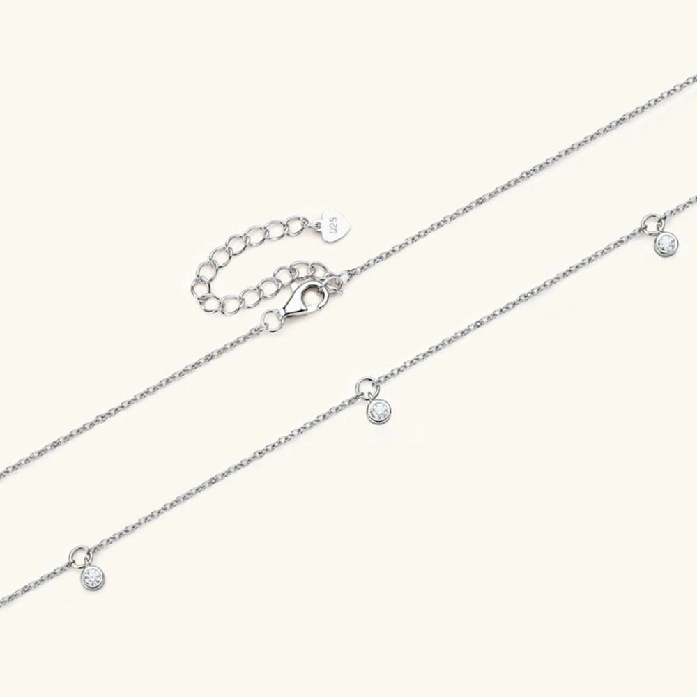 Collana moissanite in argento sterling per donna gioiello elegante_voghion.com