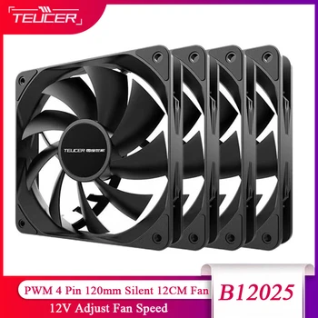 PC Computer Case Fan PWM 4 Pin 120mm Silent 12CM Fan CPU Cooler Cooling Fan Cooling Radiator Fan 12V Adjust Fan Speed