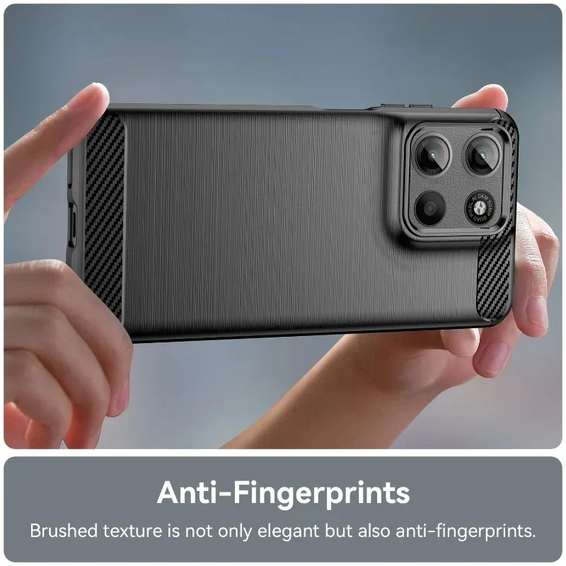 Premium Carbon Fiber Silicone Shockproof Phone Case - Soft TPU Protective Back Cover