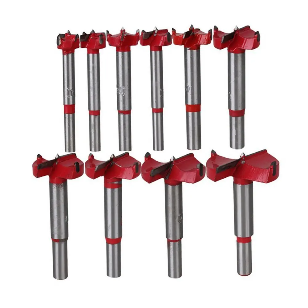 

10Pcs Professional Forstner Drill Bit Set Woodworking Hole Saw Wood Cutter, Alloy Steel Wood Drilling Woodworking Hole Boring