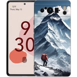 Everest Mountain Soft Shockproof TPU Phone Case - Stylish Black Cover - Pixel 8 Pro (A1)