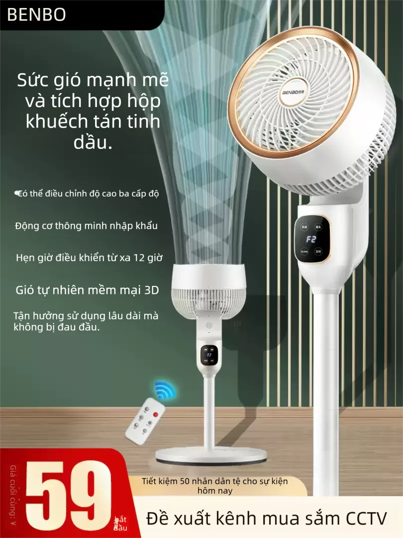 [Phích cắm dẹt] Benbo | Quạt Lưu Thông&hellip;