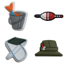 Fishing-Themed Shoe Charms for Clogs and Shoes Accessories (Orange)