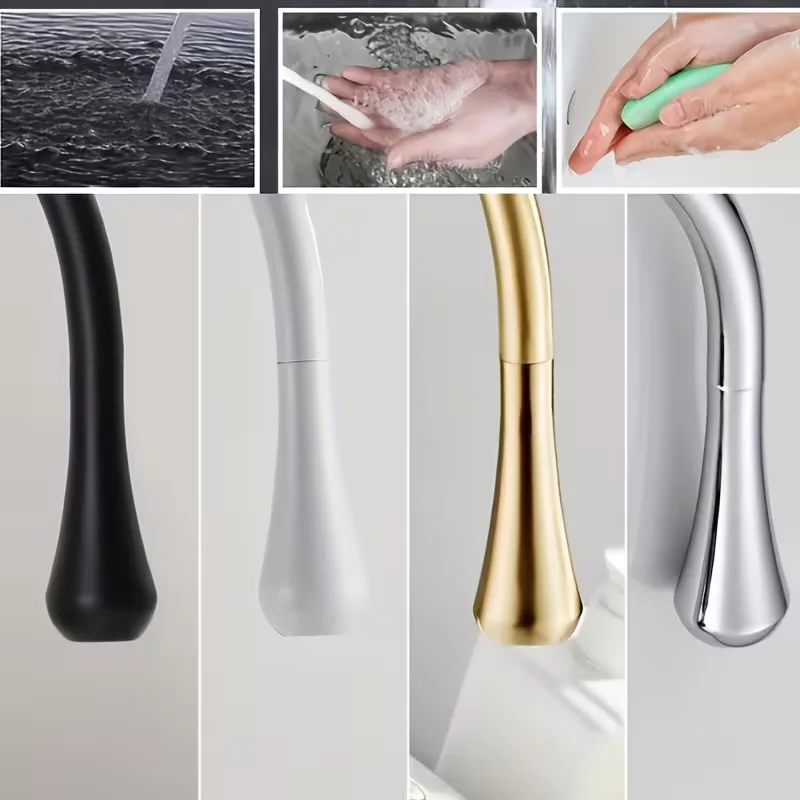 1pc European Style Water Droplet Faucet - Modern Copper Alloy Single Hole Bathroom Sink Faucet with Hot/Cold Adjustment