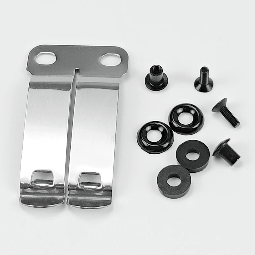 1Piece KYDEX Stainless Steel Holster Clips K Sheath Waist Clip Accessories Knife Sheath Back Clip Scabbard Carrying Pocket Clip