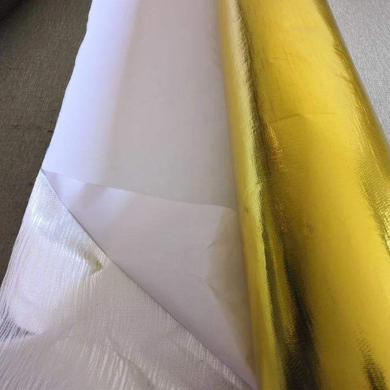Gold Fiberglass Heat Insulation Tape Fireproof High-temperature Resistance Protective Film Sound Shield Cloth Car Accessories fiberglass insulation tape