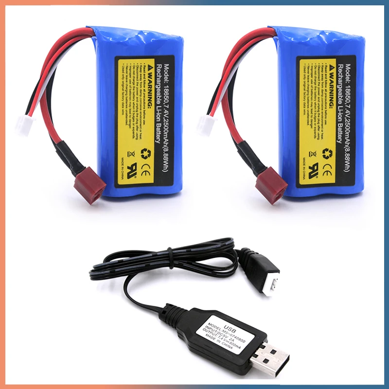 ZWN SCY-16101 SCY-16102 SCY-16103 SCY-16201 SCY-16301 SCY-16302 Wltoys RC 트럭용 리튬 이온 배터리, 예비 부품, 7.4V, 2500mAh