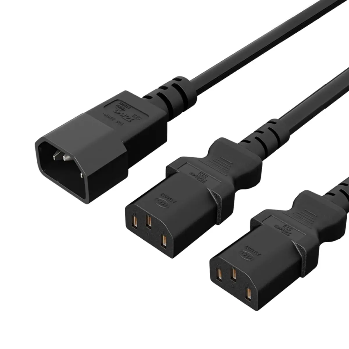 TOWE IEC C14-듀얼 C13 전원 분배 케이블 6.5 10FT 14/16 AWG 헤비듀티 10A 연장 코드 (PDU, 모니터, 서버, 컴퓨터용)