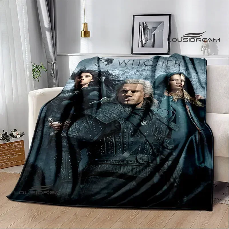 W-Witcher game Printing blanket Flange Warm blanket picnic blanket Home travel blanket bed linings Birthday Gift 5