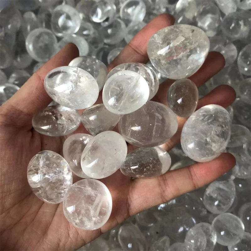 

White Crystal Tumbled Stone Natural Gem Quartz Polished Gemstone Healing Reiki Decoration