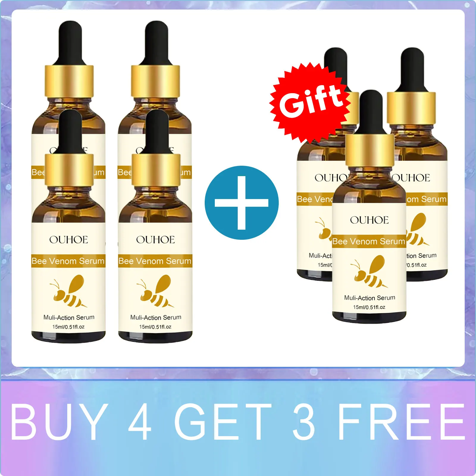 Wrinkle Remover Face Serum Anti Aging Lifting Firming Fade Fine Line Shrink Pores Moisturize Bee Venom Essence Skin Care Product_voghion.com