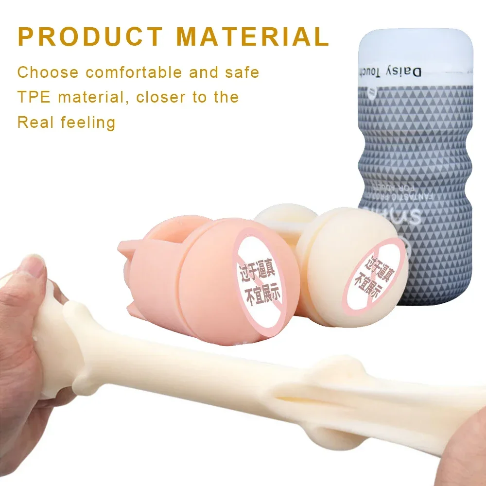 Manual Male Masturbator Penis Enlargement Exerciser Realistic Blowjob Anal Sex Sexy Toy Aldult Pusssy for Men Stimulate Massager