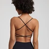 Women Sports Bra Sexy Cross Straps Back Fitness Bralette High Impact Gym Yoga Workout Crop Top Vest Push Up Running Underwear 2