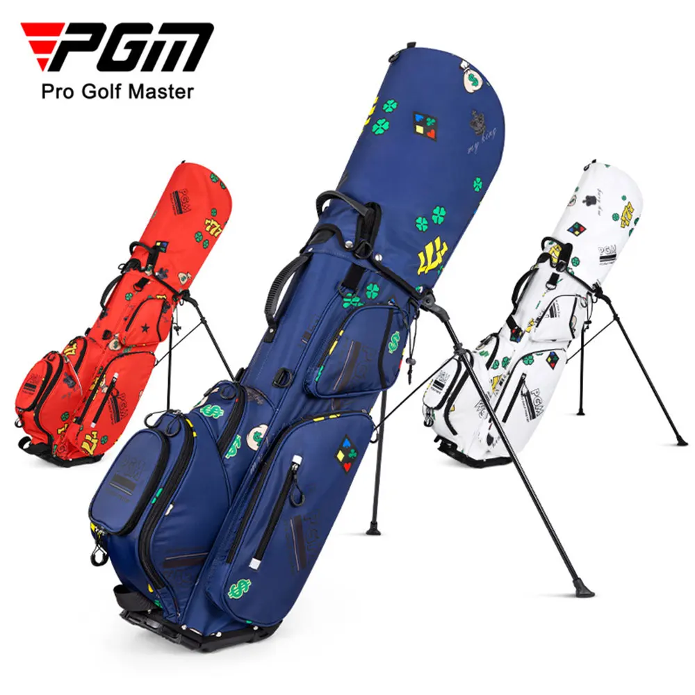 

Pgm Mannen Vrouwen Golf Stand Zakken Ultralichte Nylon Graffiti Tas Grote Capacitytraining Accessoire Hold 14 Stuks Clubs 2.7kg